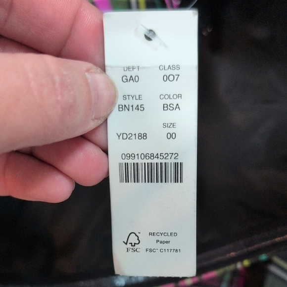 Vibrant Plaid Strapless Peplum Top - Picture 6 of 9